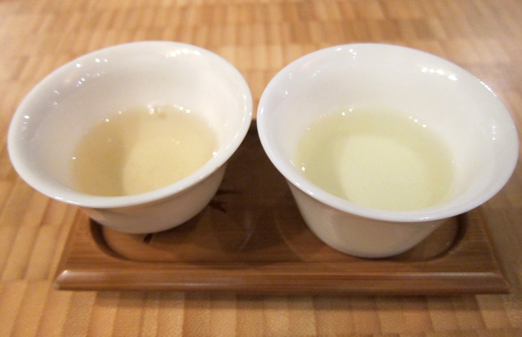 King's Tieguanyin (left) and Bio-organic Tieguanyin (right)
